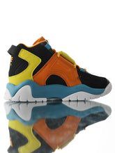 Cargar imagen en el visor de la galería, Air Barrage Mid QS Fire Attack Retro Naranja, Negro, Agua, Azul y Blanco