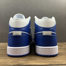 Cargar imagen en el visor de la galería, Air Jordan 1 Mid White Hyper Royal-White (2021) BQ6472-104