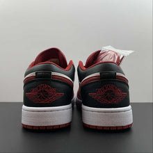 Cargar imagen en el visor de la galería, Air Jordan 1 Low Red White Black 553558-163