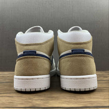 Cargar imagen en el visor de la galería, Air Jordan 1 Mid MEM2 White Blue Void-Team Red-Khaki (2021) DO6726-100