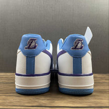 Cargar imagen en el visor de la galería, Air Force 1 07 LV8 EMB Lakers NBA 75th White Coast Field Purple White DC8874 101
