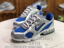 Cargar imagen en el visor de la galería, Air Zm Spiridon Cg 2 Stussy Metallic Silver Varsity Royal CJ1288-002