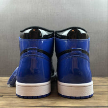 Cargar imagen en el visor de la galería, Air Jordan 1 Retro High OG Leather Patent Royal Dark Blue Black 555088-400