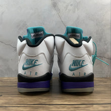 Cargar imagen en el visor de la galería, Air Jordan 5 Retro NGR White New Emerald-Grape Ice AV3919-135