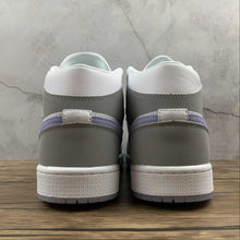 Cargar imagen en el visor de la galería, Air Jordan 1 Mid White Gray Blue (2021) BQ6472-105