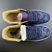 Cargar imagen en el visor de la galería, Air Force 1 07 Low Denim Blue Brown White Gold DD1259-400