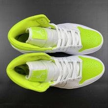Cargar imagen en el visor de la galería, Air Jordan 1 Mid White Atomic Green White (2022) BQ6472-131