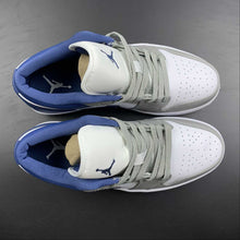 Cargar imagen en el visor de la galería, Air Jordan 1 Low White Grey-Blue DC0774-042