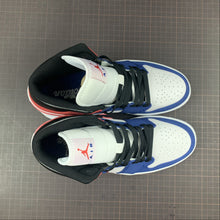 Cargar imagen en el visor de la galería, Air Jordan 1 Mid White Blue Gym Red 852542-146