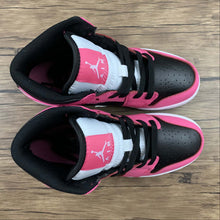 Cargar imagen en el visor de la galería, Air Jordan 1 Mid (GS) Black-White-Pinksicle 555112-002
