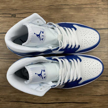 Cargar imagen en el visor de la galería, Air Jordan 1 Mid White Hyper Royal-White (2021) BQ6472-104