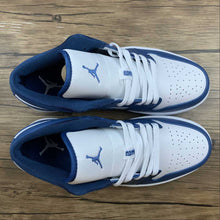 Cargar imagen en el visor de la galería, Air Jordan 1 Low White Dk. Marina Blue-White DC0774-114