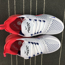 Cargar imagen en el visor de la galería, Air Max 270 White-Dark Blue-Sun Red-Black Metal-Silver