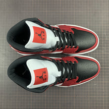 Cargar imagen en el visor de la galería, Air Jordan 1 Mid Black Black Gym Red 554724 069