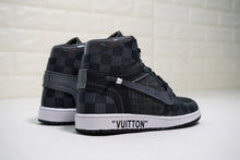 Cargar imagen en el visor de la galería, Air Jordan 1 High OG NRG OW Louis Vuitton Black Steel Grey Grid AO0818-001