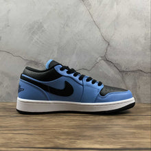 Cargar imagen en el visor de la galería, Air Jordan 1 Low University Blue Black-White 553558 403
