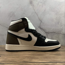 Cargar imagen en el visor de la galería, Air Jordan 1 Retro High OG Sail Black Dark Mocha-Black 555088-105