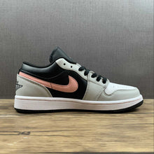 Cargar imagen en el visor de la galería, Air Jordan 1 Low Black Bleached Coral Grey Fog 553558-062