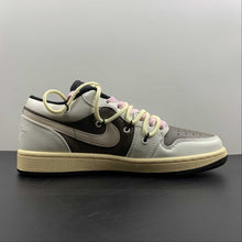 Cargar imagen en el visor de la galería, Air Jordan 1 Low “Made With Love” Grey Brown 553558-062