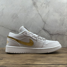 Cargar imagen en el visor de la galería, Air Jordan 1 Low SE White Metallic Gold-White CZ4776-100