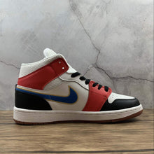 Cargar imagen en el visor de la galería, Air Jordan 1 Mid SE Black White Red Blue DC1426-100