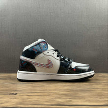Cargar imagen en el visor de la galería, Air Jordan 1 Mid SE (GS) White Bright Crimson-Blue Hero 2021 BQ6931-114