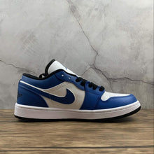 Cargar imagen en el visor de la galería, Air Jordan 1 Low Blue White Black 553558-124