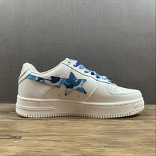 Cargar imagen en el visor de la galería, BAPE STA White Camouflage Blue