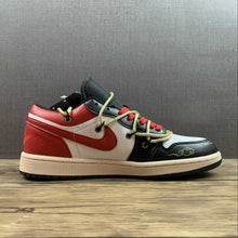 Cargar imagen en el visor de la galería, Air Jordan 1 Low Black Siren Red White DC0774-004