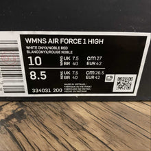 Cargar imagen en el visor de la galería, Air Force 1 High White Onyx Noble Red 334031-200