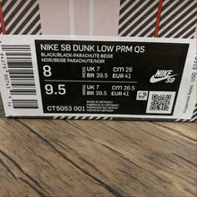 Cargar imagen en el visor de la galería, SB Dunk Low PRM QS Black Black-Parachute Beige CT5053-001