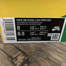 Cargar imagen en el visor de la galería, SB Dunk Low PRO ISO Dk Russet Sail Dk Russet Black DH1319-200