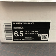 Cargar imagen en el visor de la galería, Air Max 270 React White Pink Blue AO6174-100