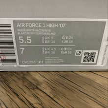Cargar imagen en el visor de la galería, Air Force 1 High 07 White White-Racer Blue CV1753-101