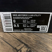 Cargar imagen en el visor de la galería, Air Force 1 07 Mid LV8 UTILITY Back Medium Grey-Blak-White BQ6819-008
