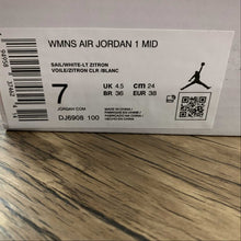 Cargar imagen en el visor de la galería, Air Jordan 1 Mid Sail White-Lt Zitron (2021) DJ6908-100