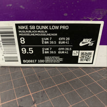 Cargar imagen en el visor de la galería, SB Dunk Low PRO Muslin Black-Muslin BQ6817-100