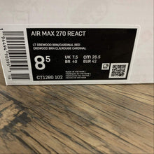 Cargar imagen en el visor de la galería, Air Max 270 React LT Orewood Brn Cardinal Red CT1280-102
