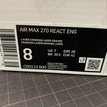 Cargar imagen en el visor de la galería, Air Max 270 React ENG Laser crimson Laser Orange CD0113-600
