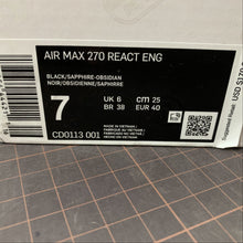 Cargar imagen en el visor de la galería, Air Max 270 React ENG Black Sapphire Obsidian CD0113-001