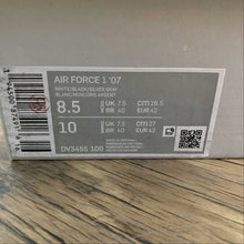 Cargar imagen en el visor de la galería, Air Force 1 07 “Shadow Swoosh Logos” White Black Silver Gray