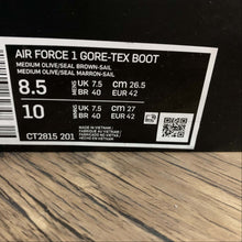 Cargar imagen en el visor de la galería, Air Force 1 GORE-TEX BOOT Medium Olive Seal Brown-Sail CT2815-201