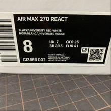Cargar imagen en el visor de la galería, Air Max 270 React Black University Red-White CI3866-002