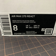Cargar imagen en el visor de la galería, Air Max 270 React Moon Particle Electro Green CQ4598-231