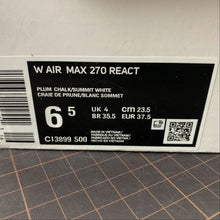 Cargar imagen en el visor de la galería, Air Max 270 React Plum Chalk Summit White CI3899-500