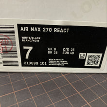 Cargar imagen en el visor de la galería, Air Max 270 React White Black CI3899-101