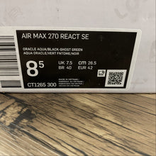 Cargar imagen en el visor de la galería, Air Max 270 React SE Oracle Aqua Black-Ghost Green CT1265-300