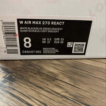 Cargar imagen en el visor de la galería, Air Max 270 React WW White Black Blue Green Gradient CK6457-001