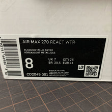 Cargar imagen en el visor de la galería, Air Max 270 React WTR Black Metallic Silver CD2049-001