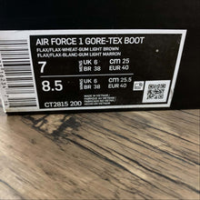 Cargar imagen en el visor de la galería, Air Force 1 GORE-TEX BOOT Flax Flax-Wheat-Gum Light Brown CT2815-200